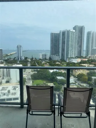 a view of a chairs next to a lake