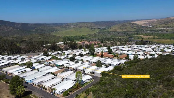an aerial view of multiple house