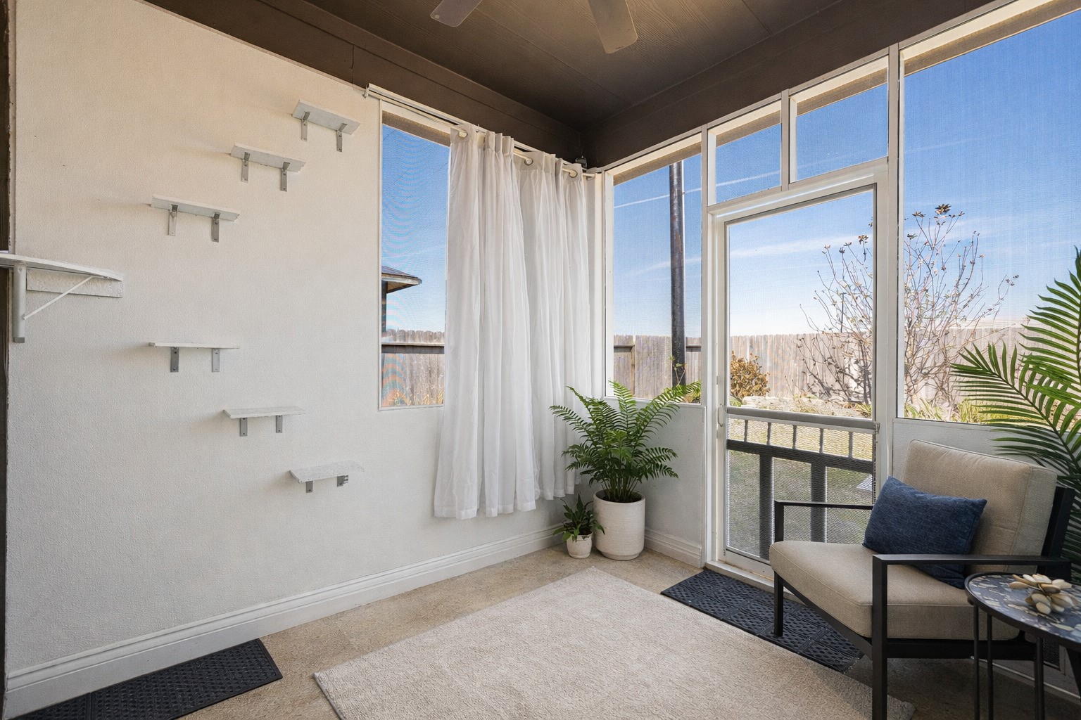 5007 Chimney Swift Lane Baytown, TX 77521 - Photo 24 of 33 Covered sunroom overlooks the well-maintained backyard