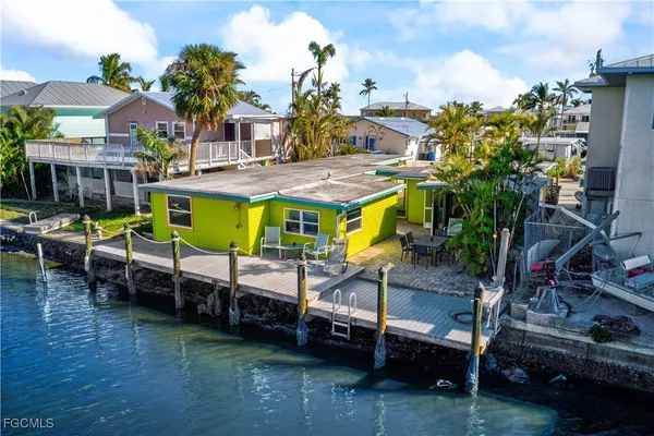 a aerial view of a fireplace with sitting area