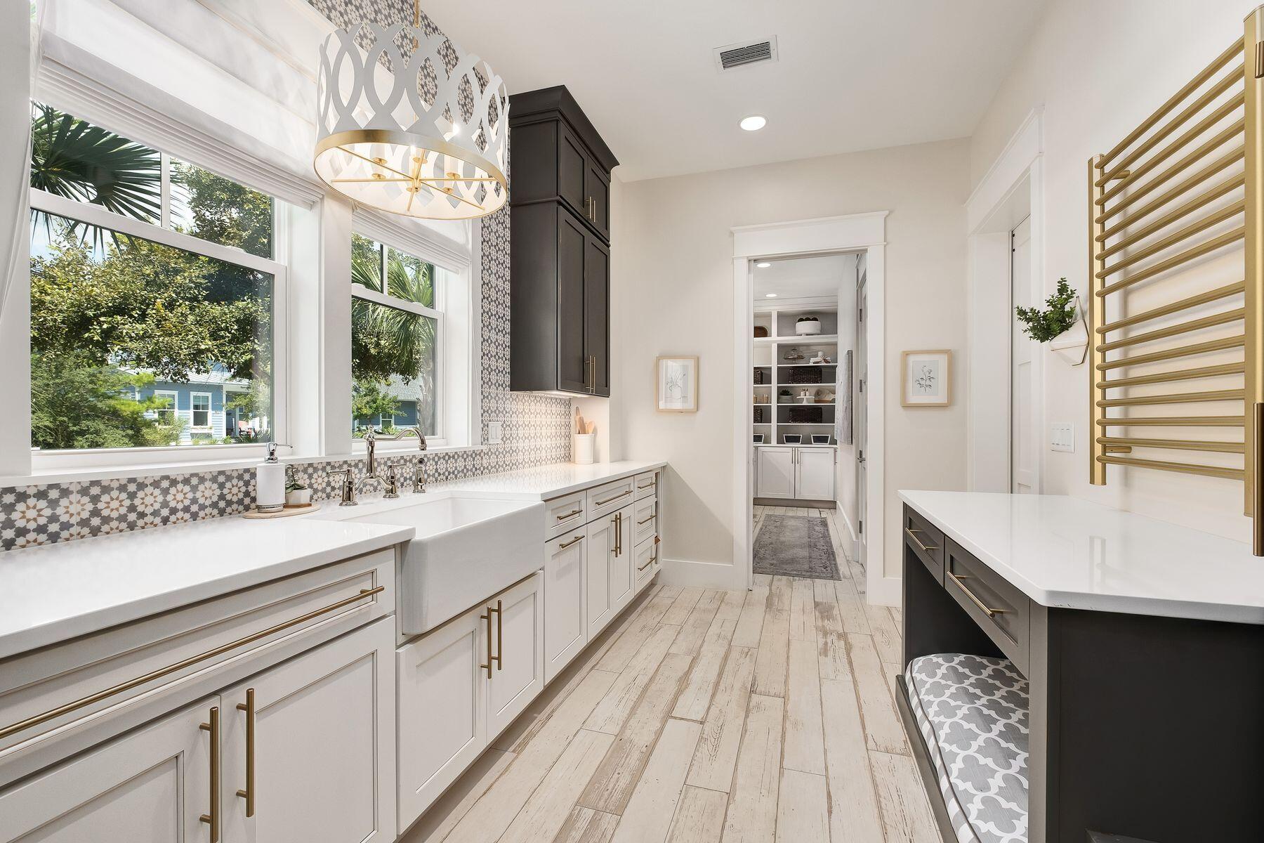 9 Bowline Alley Santa Rosa Beach, FL 32459 - Photo 23 of 52 a large white kitchen with a large window