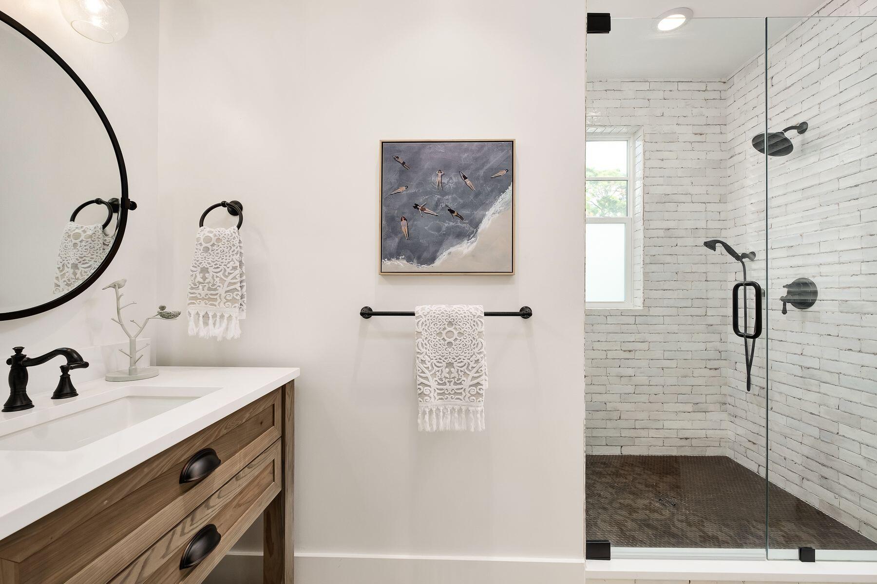 9 Bowline Alley Santa Rosa Beach, FL 32459 - Photo 45 of 52 a bathroom with a sink and a mirror