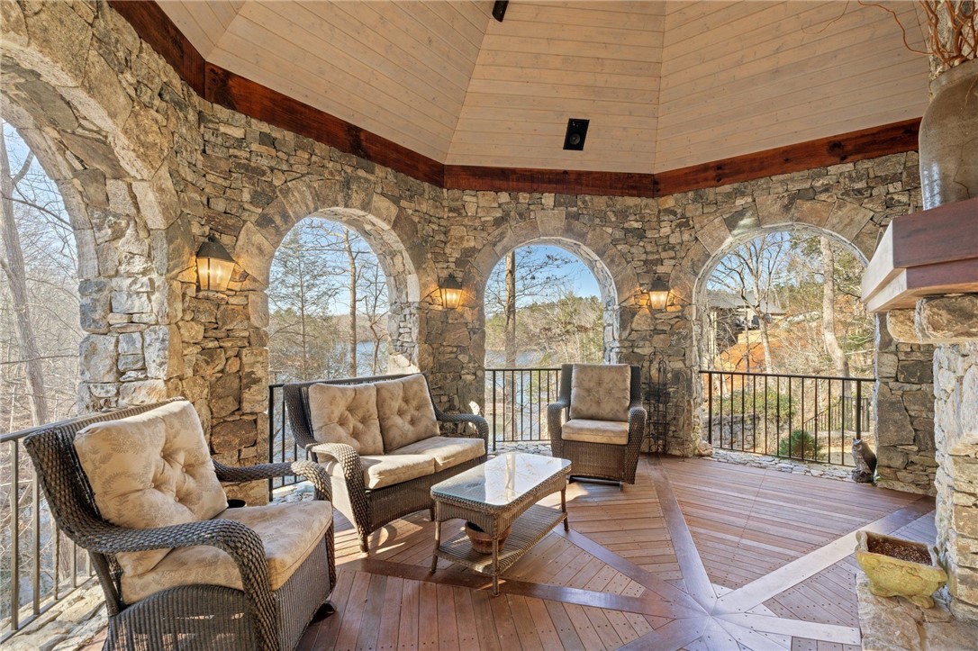 604 Top Ridge Drive Sunset, SC 29685 - Photo 46 of 50 Outdoor Fireplace and Patio off of Breakfast Nook