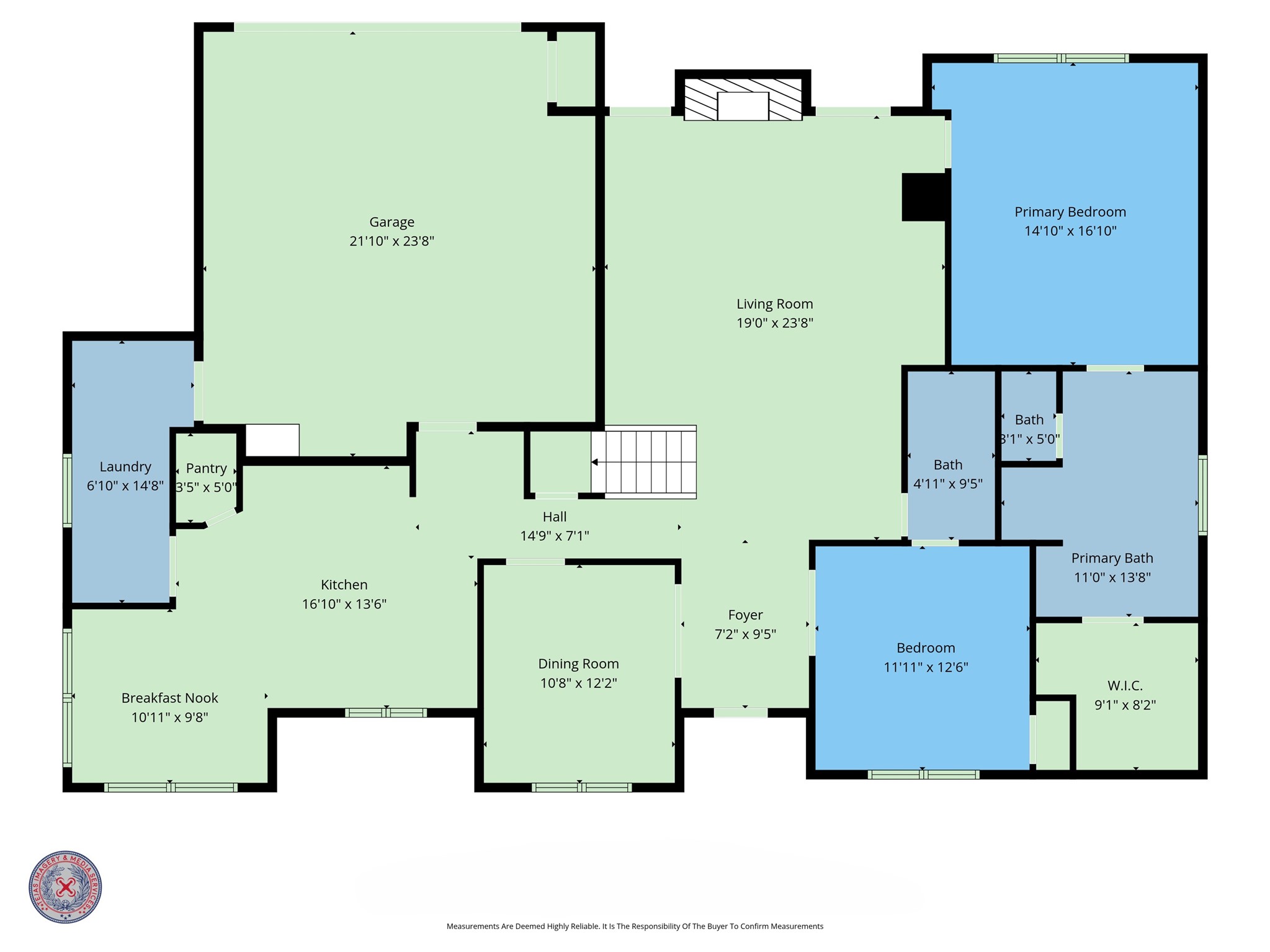 215 Ridgemont Drive Alvin, TX 77511 - Photo 37 of 39 1st floor floorplan