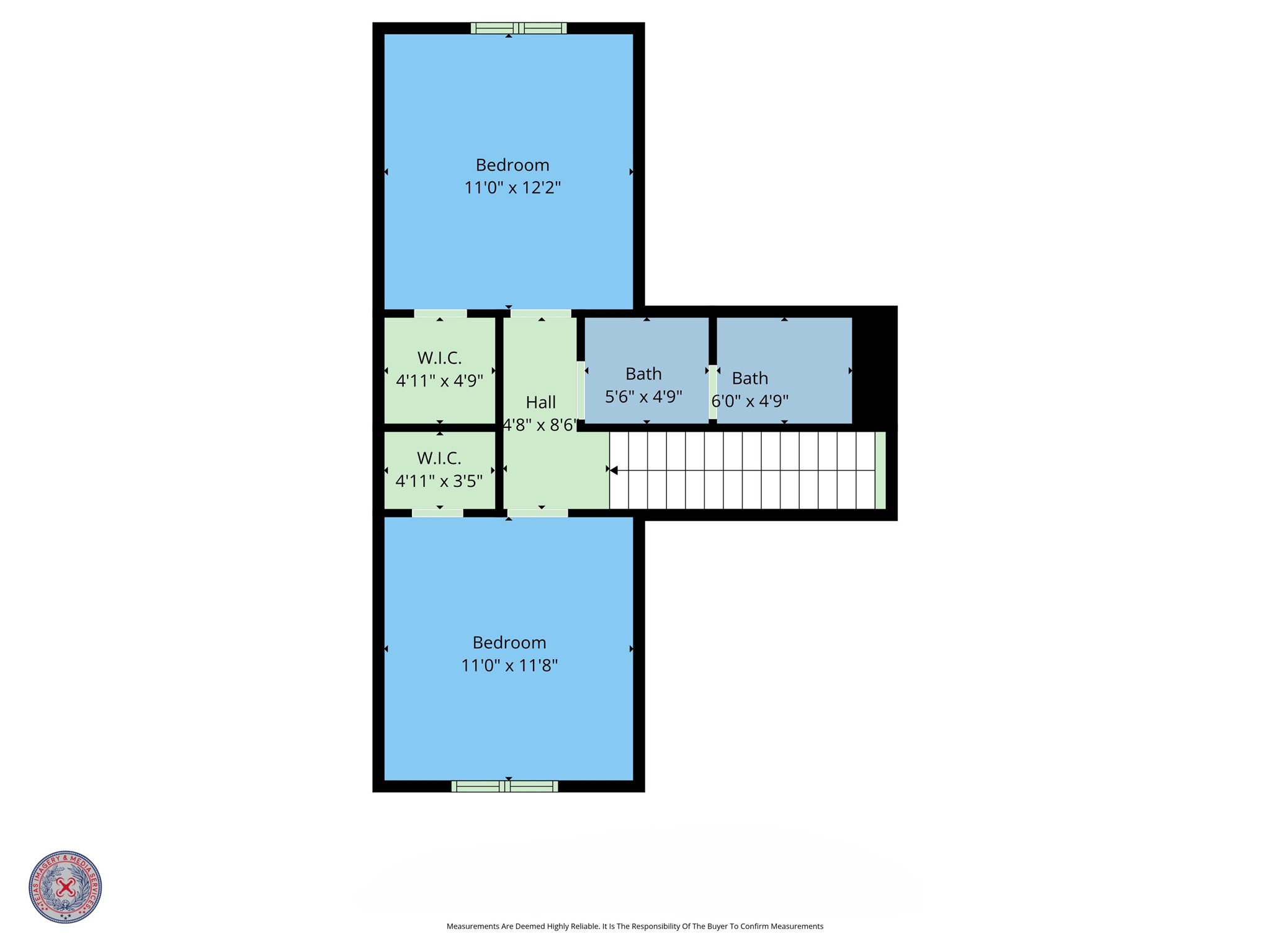 215 Ridgemont Drive Alvin, TX 77511 - Photo 38 of 39 2nd floor floorplan and it shows walk in attic space on the right.