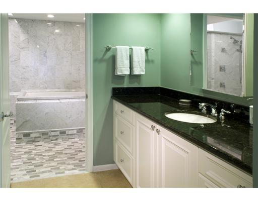 1800 South Ocean Boulevard, Unit 3C Boca Raton, FL 33432 - Photo 11 of 21 a bathroom with a granite countertop sink and a mirror