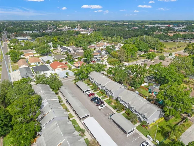 a view of a city with an ocean