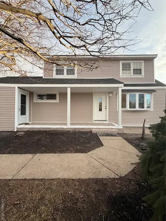 a front view of a house