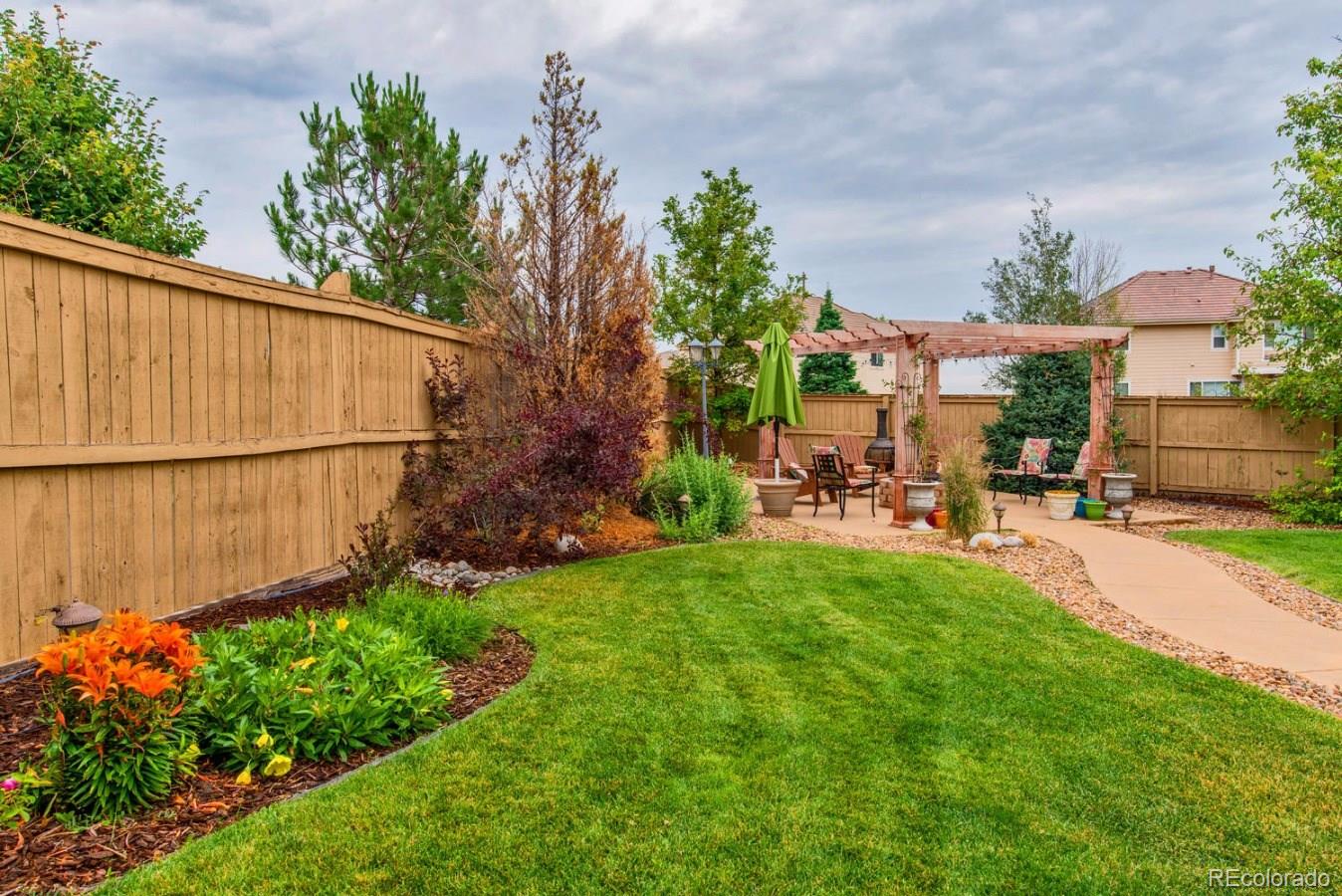 10685 Wynspire Road Highlands Ranch, CO 80130 - Photo 27 of 29 a garden view with a seating space
