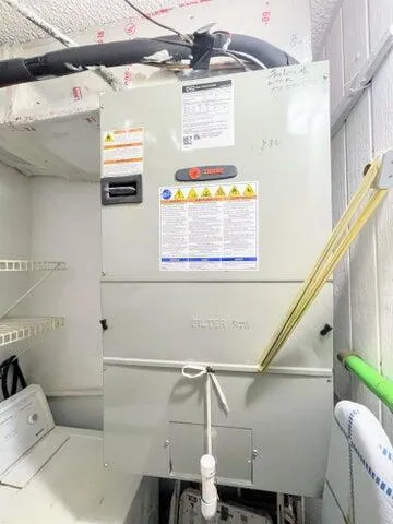 a view of outdoor space with garden and trees