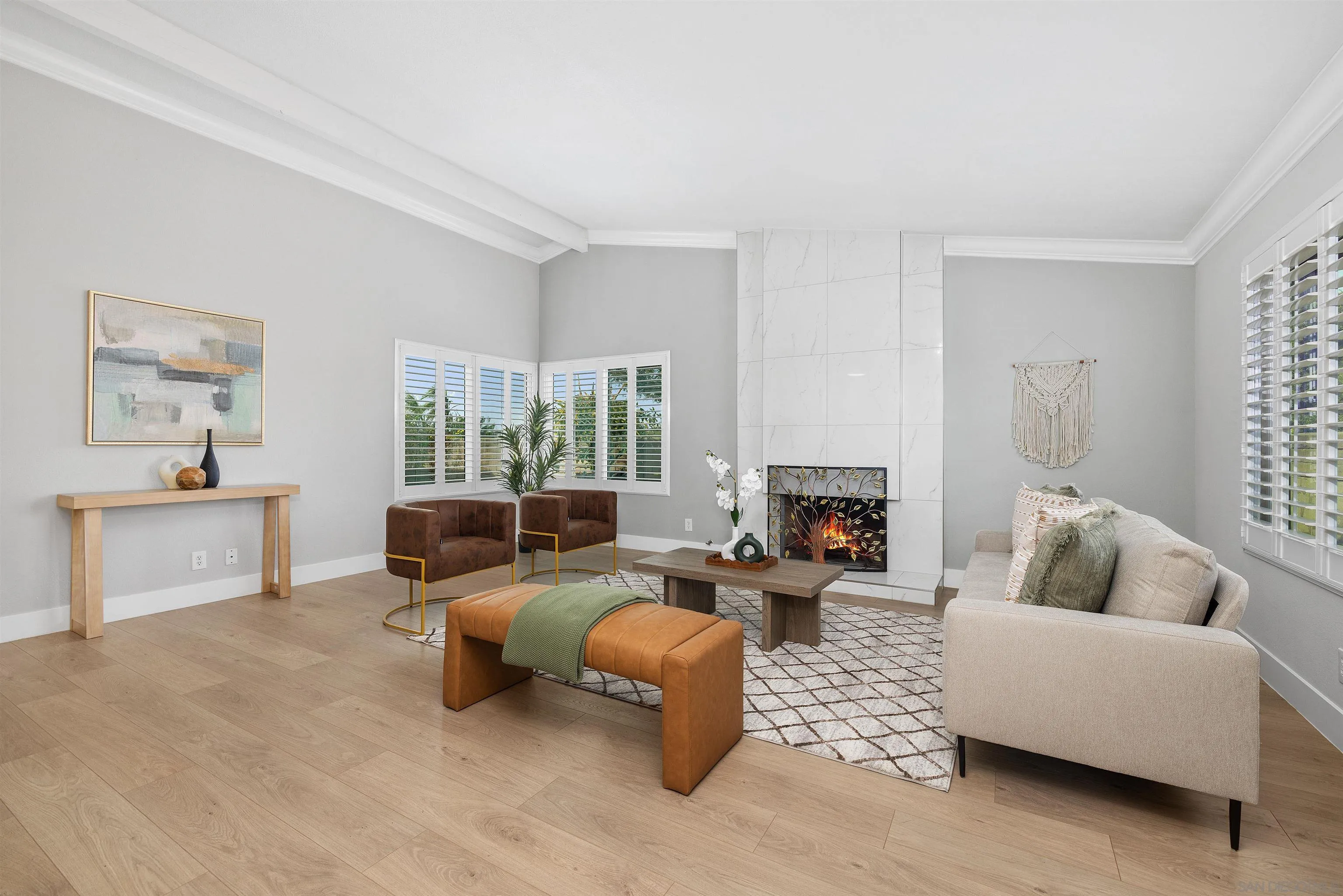 12866 Summerfield Lane Poway, CA 92064 - Photo 3 of 33 a living room with furniture and a fireplace