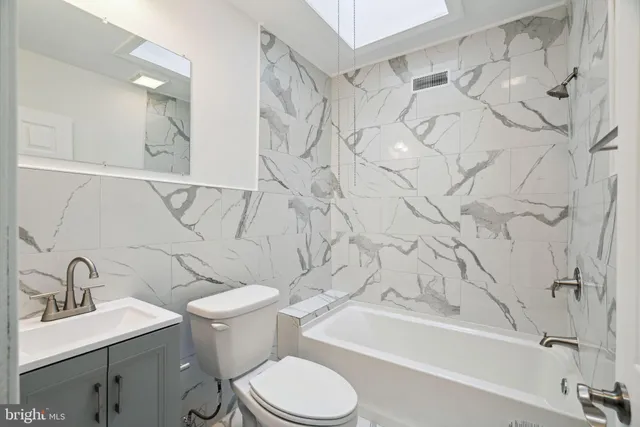 a view of a house with a white door