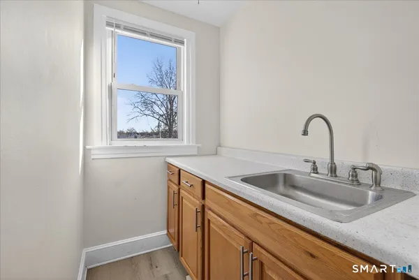 a close view of sink and tap