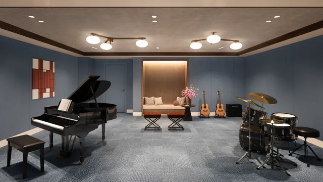 a bathroom with a double vanity sink a mirror and a shower
