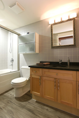 333 South Desplaines Street, Unit 704 Chicago, IL 60661 - Photo 14 of 21 a bathroom with a toilet a sink and mirror