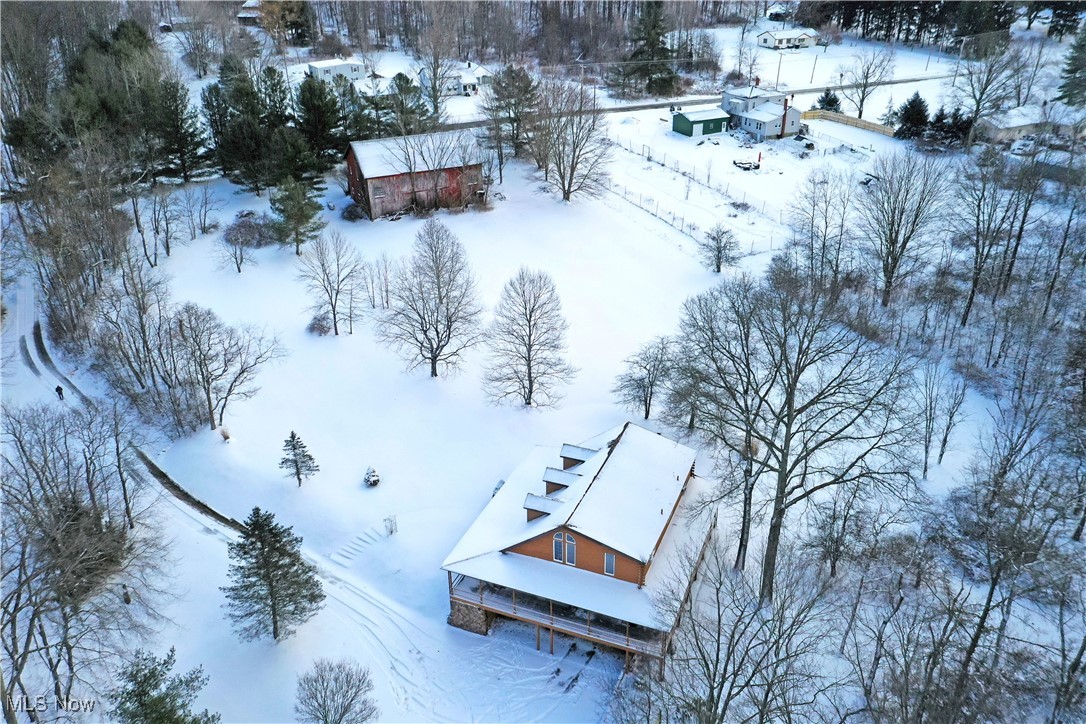 3339 Bushnell Campbell Road Fowler, OH 44418 - Photo 50 of 50 View of snowy aerial view