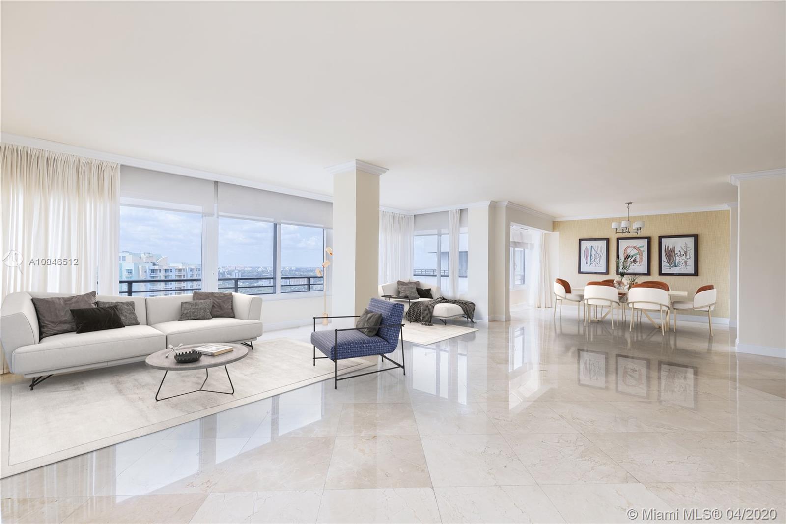 2333 Brickell Avenue, Unit TSD Miami, FL 33129 - Photo 2 of 44 a living room with furniture and a large window