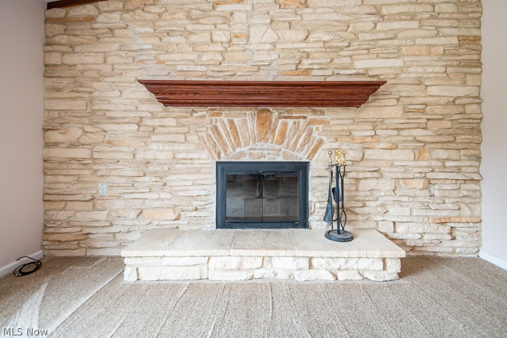 432 Nobottom Road Berea, OH 44017 - Photo 5 of 20 Full wall stone fireplace