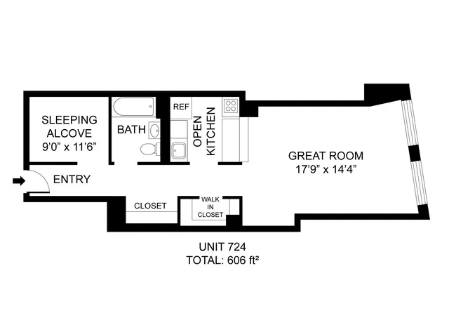 $699,000 | 88 Greenwich Street, Unit 724 | Financial District