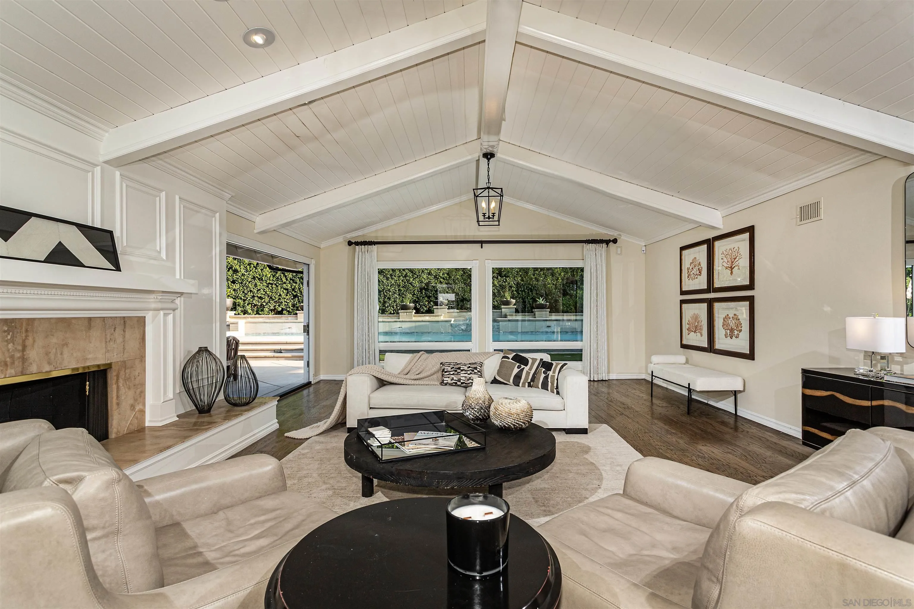 6571 Mimulus Rancho Santa Fe, CA 92067 - Photo 6 of 55 a living room with furniture and a fireplace