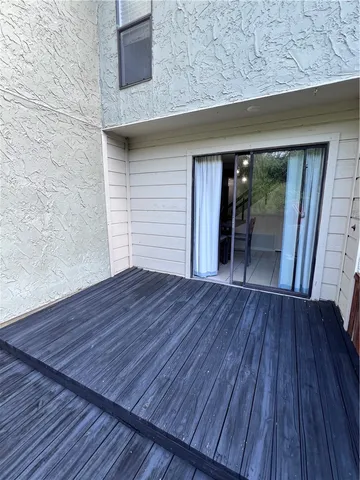 a view of deck with wooden floor
