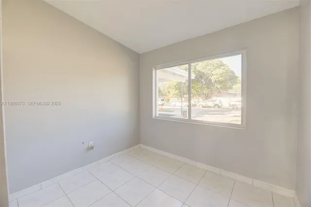 an empty room with a window