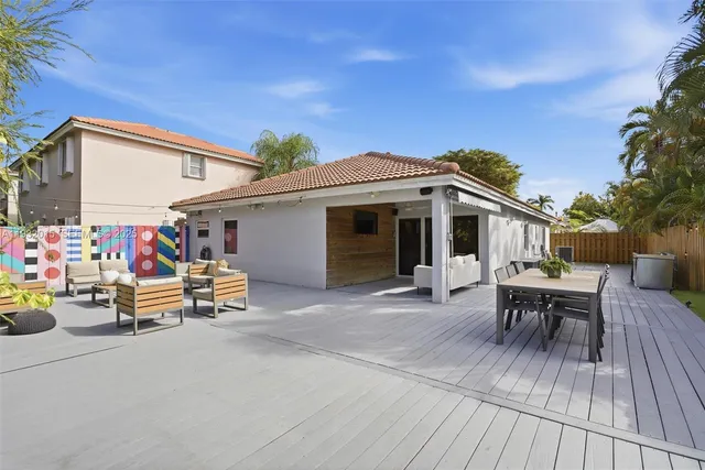 a view of kitchen with wooden floor