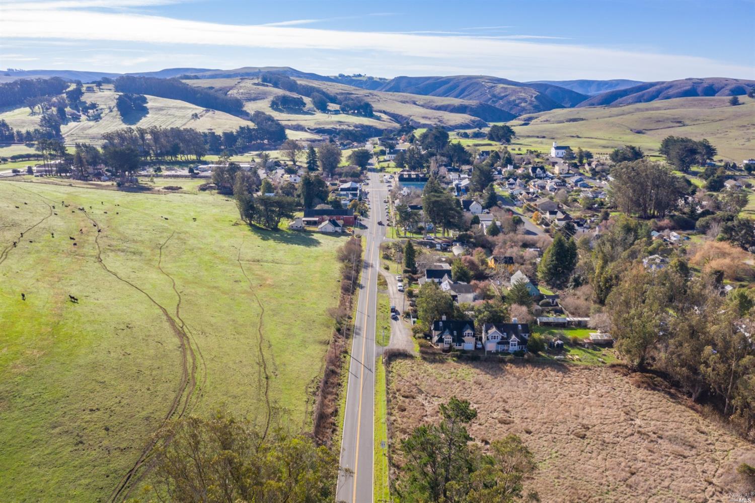 a view of a city with a mountain