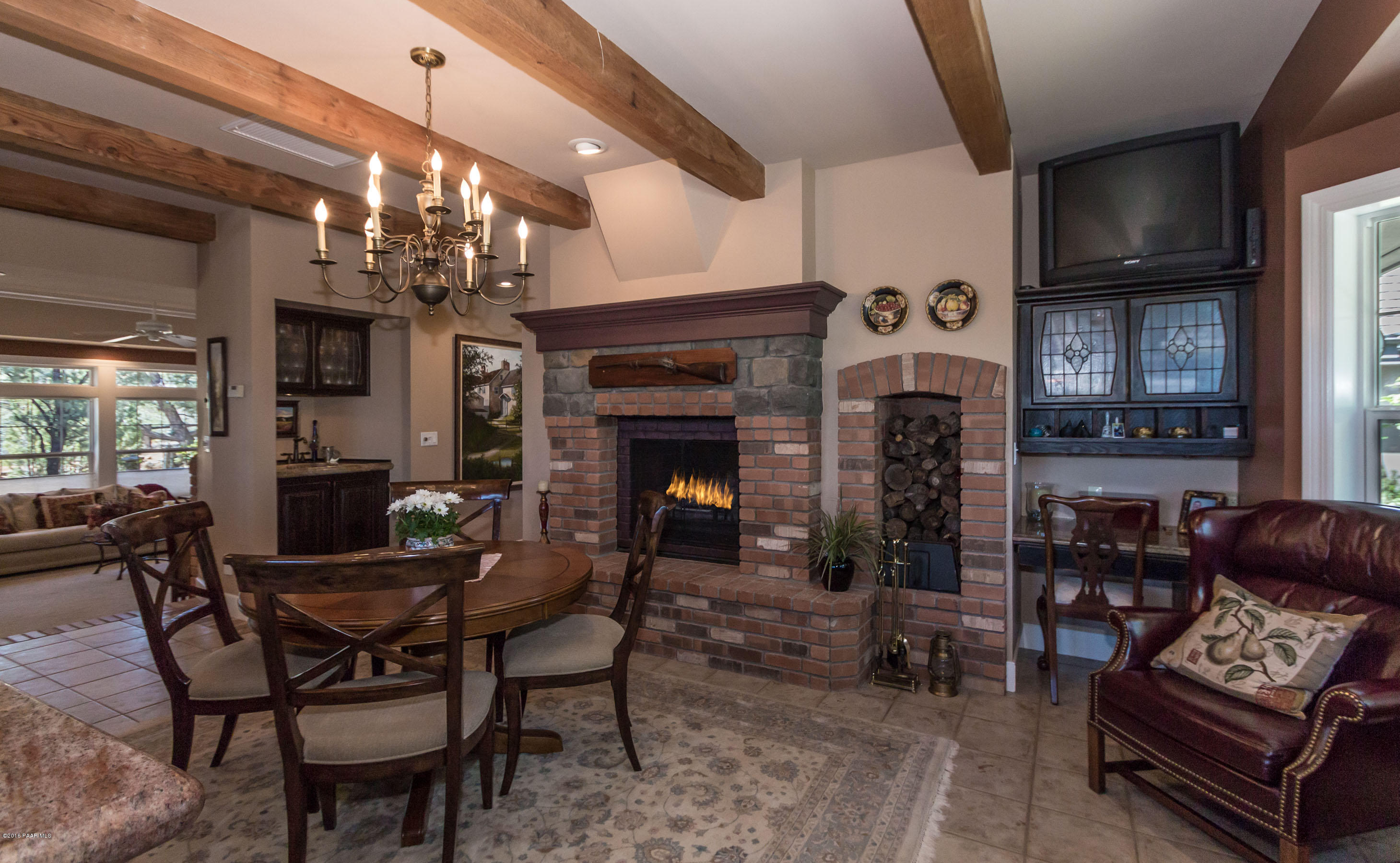 2535 West Bard Ranch Road Prescott, AZ 86305 - Photo 13 of 39 Breakfast Nook with Fireplace
