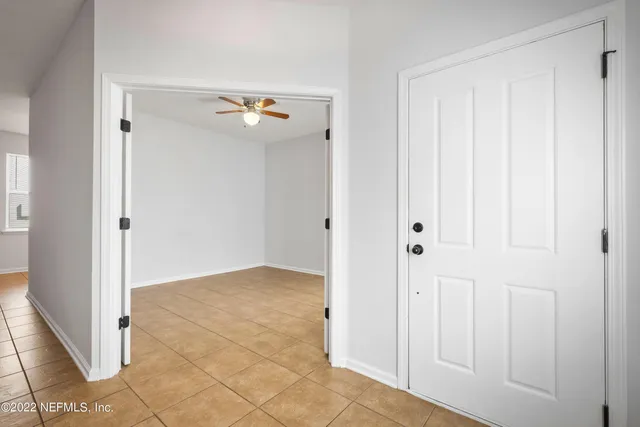 an empty room with a window