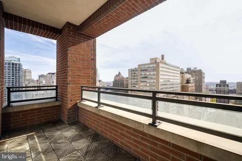 a view of balcony with city view