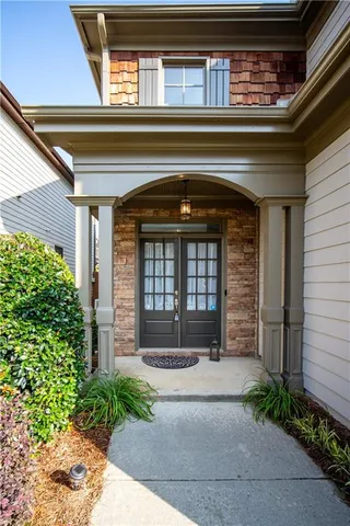 a front view of a house