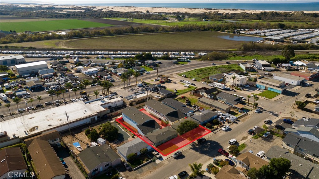 an aerial view of a city