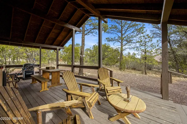 a view of porch with seating space