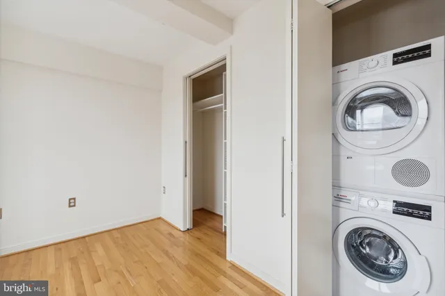 a view of washer and dryer in a utility room