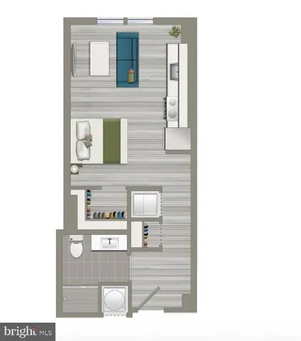 a kitchen with stainless steel appliances granite countertop a refrigerator a sink dishwasher a stove and white countertops with wooden floor