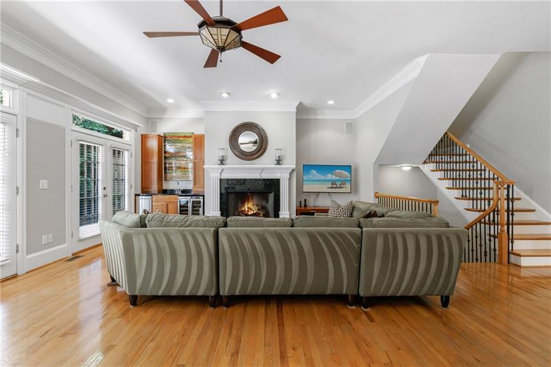 1255 Beech Haven Road Northeast Atlanta, GA 30324 - Photo 18 of 87 a living room with furniture and a fireplace