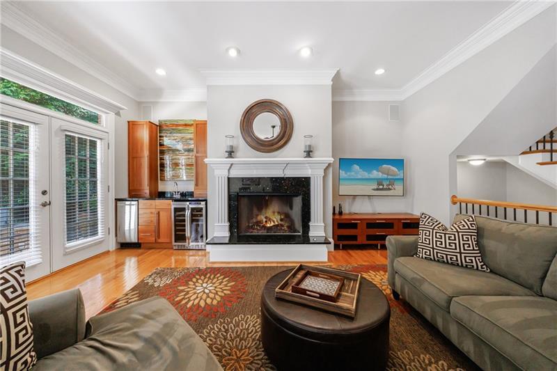 1255 Beech Haven Road Northeast Atlanta, GA 30324 - Photo 30 of 87 a living room with furniture and a fireplace