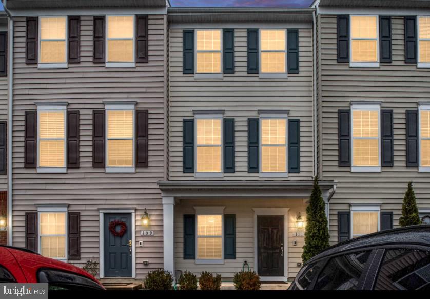 a front view of a building