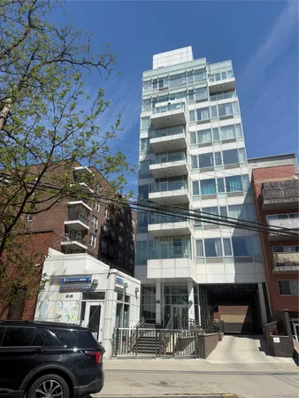 a front view of a building