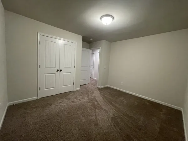 an empty room with an entryway