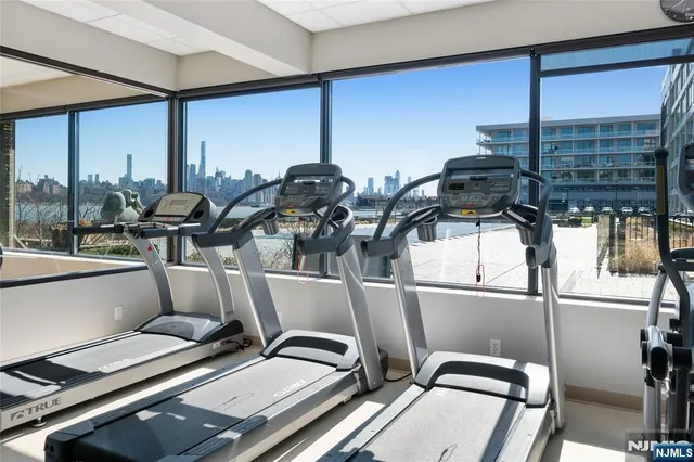 a view of a balcony from door