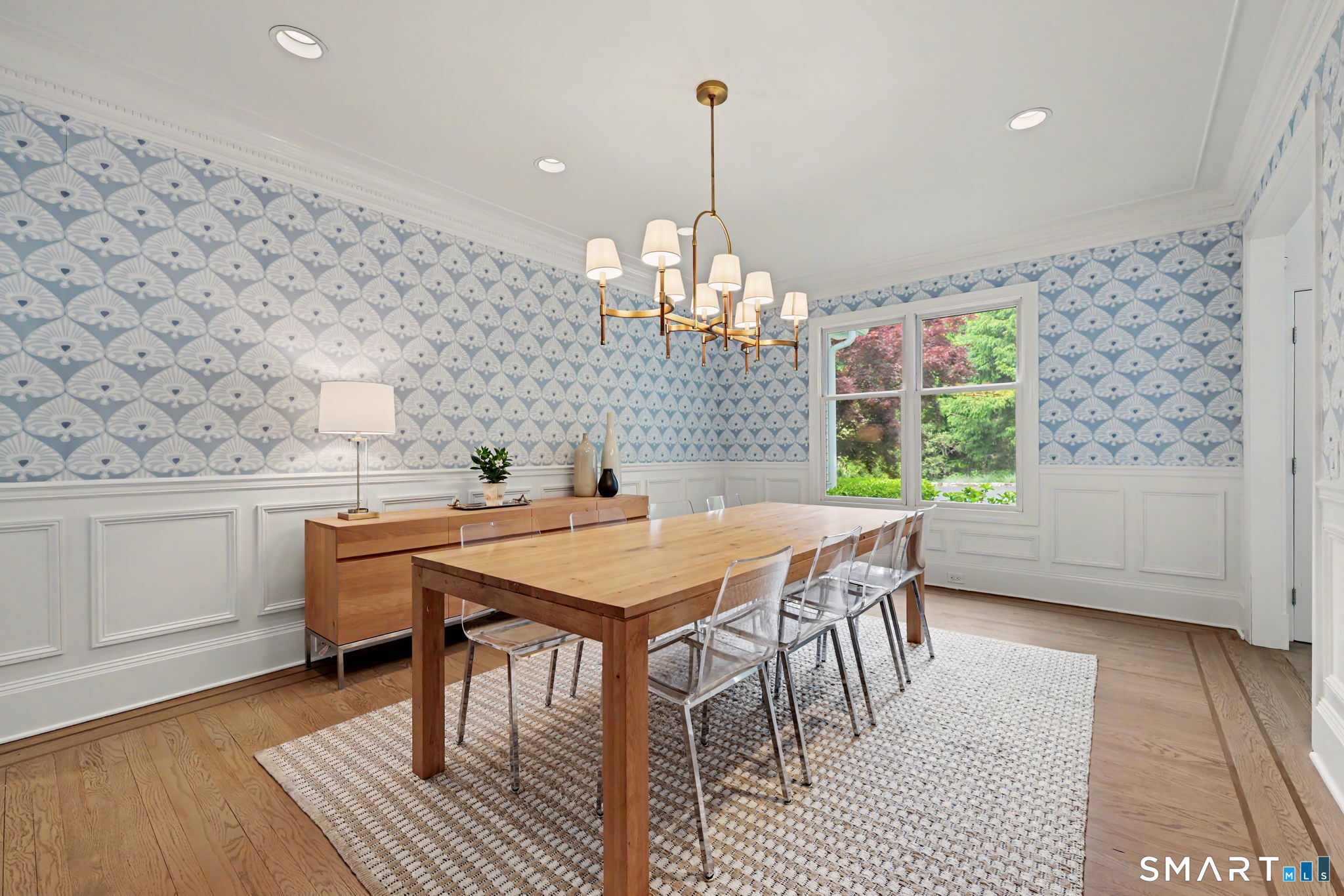 10 Side Hill Road Westport, CT 06880 - Photo 4 of 40 a view of a dining room with furniture and window