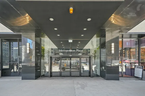 a front view of a building