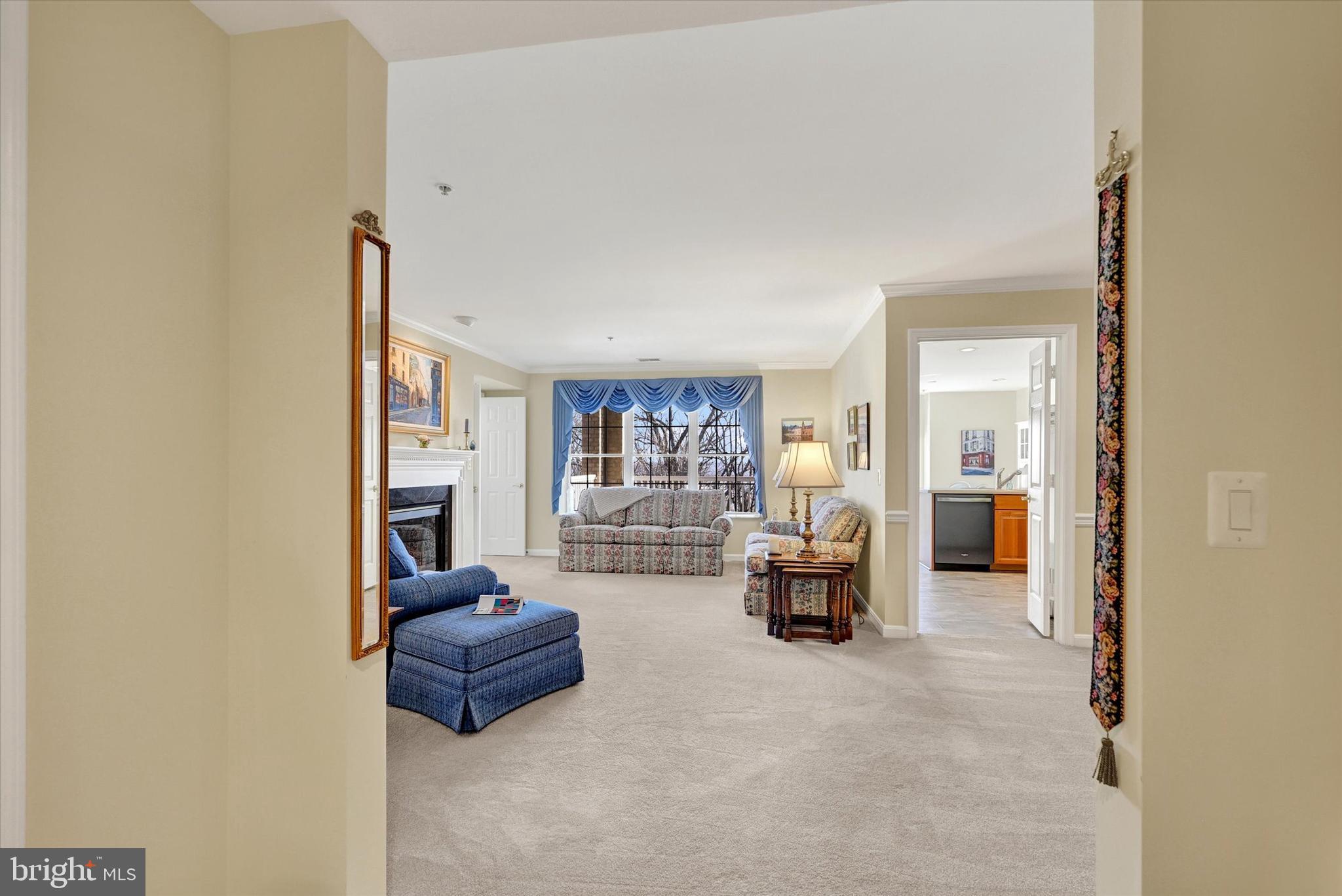 12330 Rosslare Ridge Road, Unit 403 Lutherville-Timonium, MD 21093 - Photo 7 of 33 foyer leading into the living room w/crown mldg