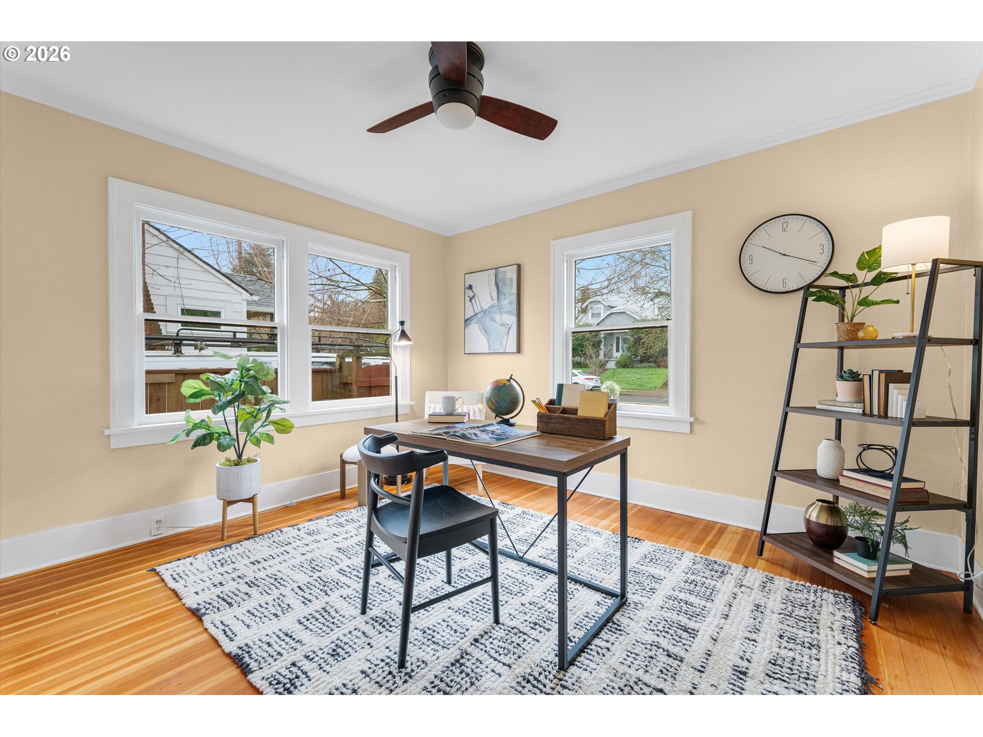1706 Southeast Knapp Street Portland, OR 97202 - Photo 16 of 43 a workspace with wooden floor