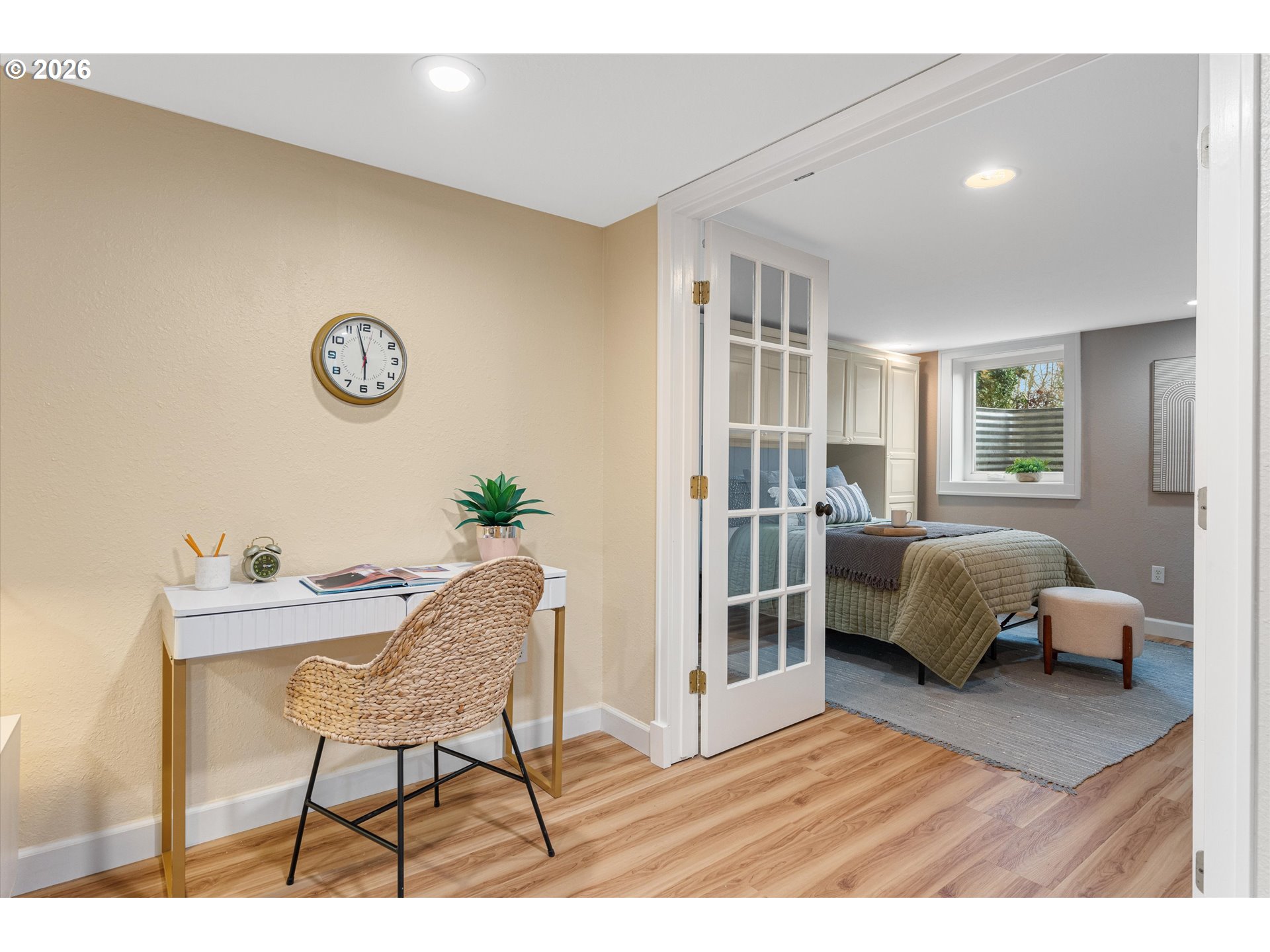 1706 Southeast Knapp Street Portland, OR 97202 - Photo 29 of 43 a bedroom with furniture and a window