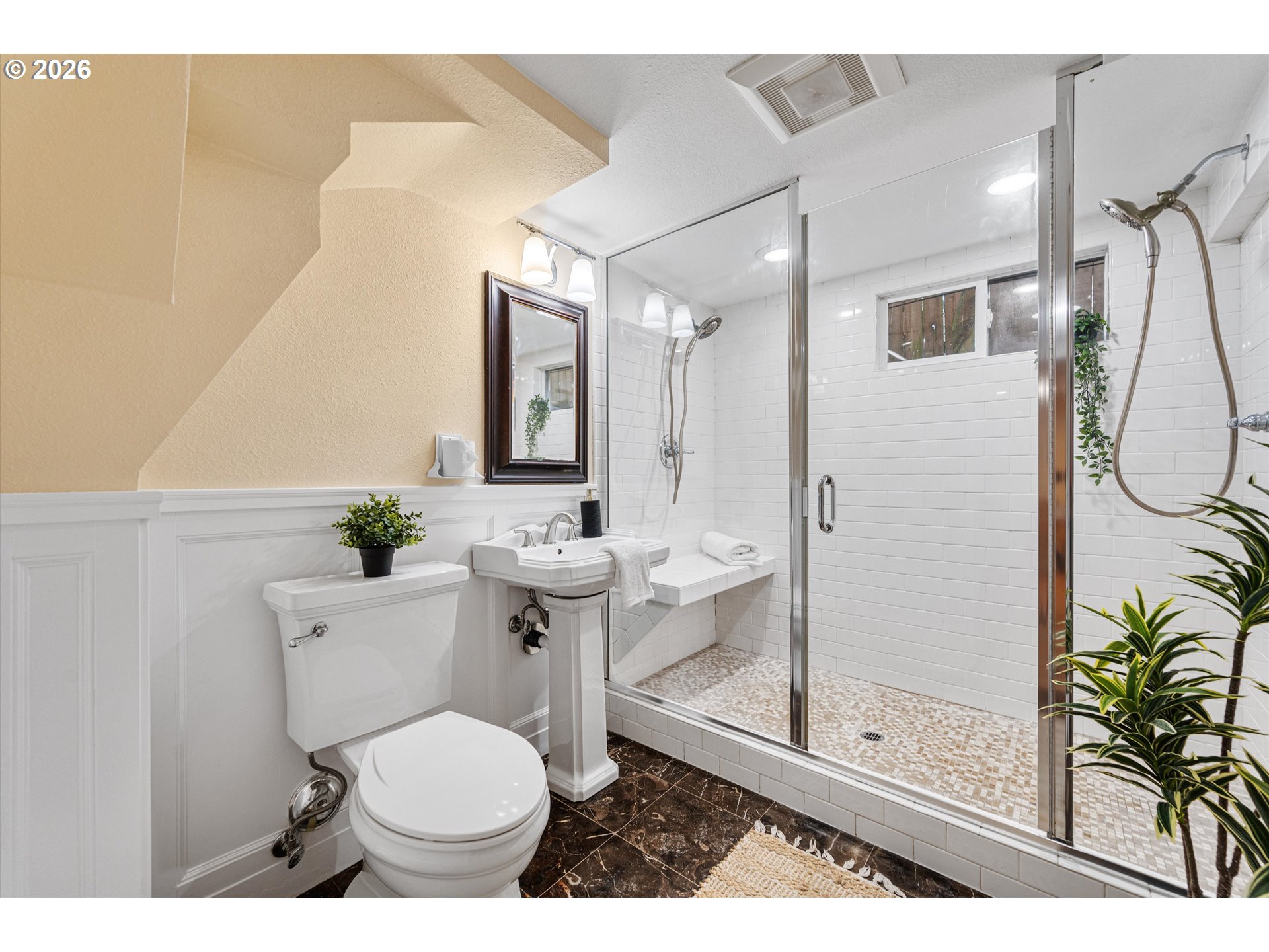 1706 Southeast Knapp Street Portland, OR 97202 - Photo 31 of 43 a bathroom with a toilet sink and shower