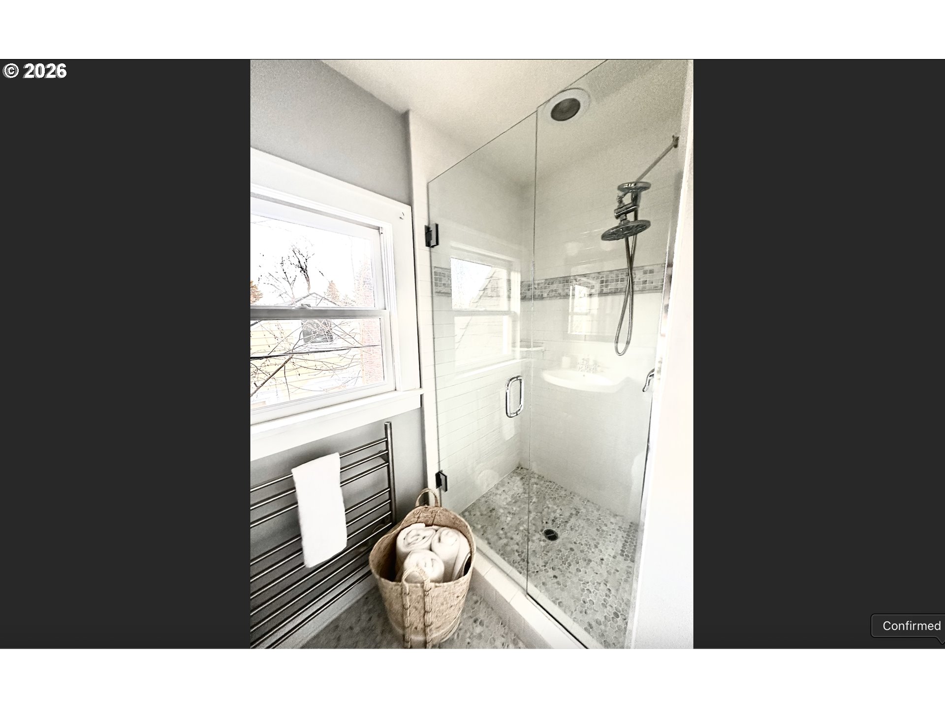 1706 Southeast Knapp Street Portland, OR 97202 - Photo 43 of 43 a bathroom with a sink and a mirror