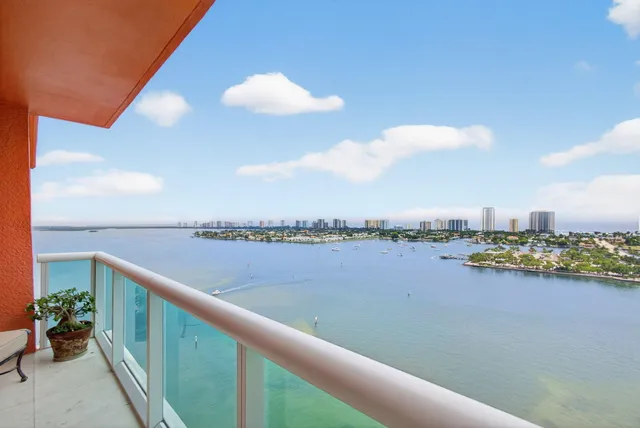 a view of city and a lake